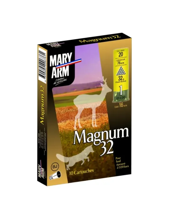 Cartouches chasse Mary Arm Magnum 32g cal.20/76 x10