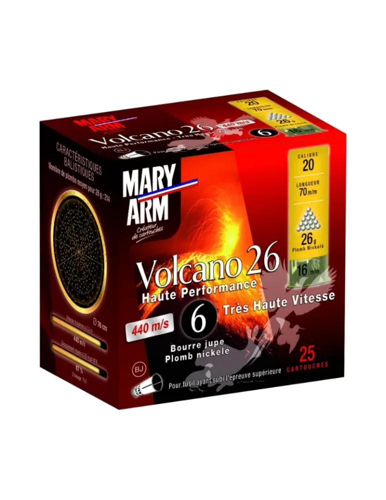 Cartouches Mary Arm Volcano 26g cal.20/70 x25