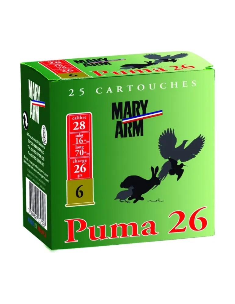 Cartouches Mary Arm Puma 26g cal.28/70 x25