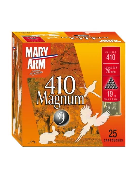 Cartouches Mary Arm 410 Magnum 19g cal.410 x25