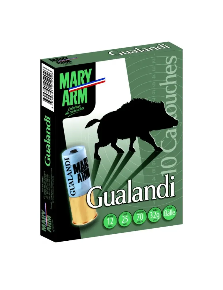 Cartouches balle Mary Arm Gualandi 32g cal.12/70 x10