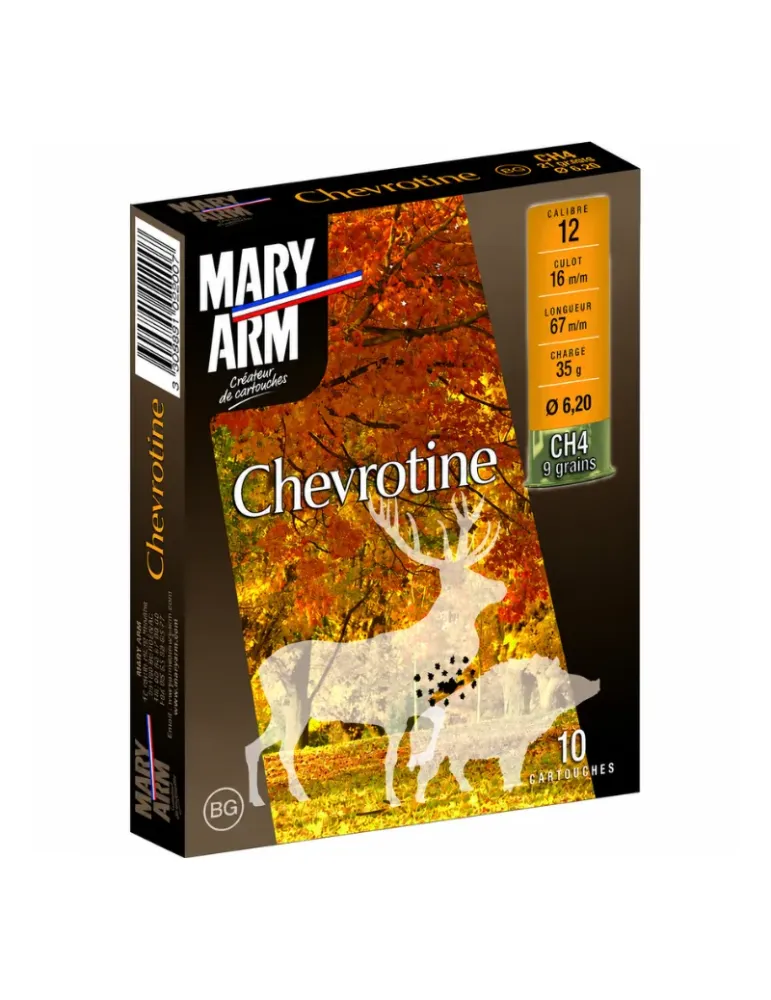 Cartouches chevrotines Mary Arm 21 grains 28g cal.12/67 x10