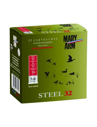 Cartouches chasse Mary Arm Super Steel 32 32g cal.12/70 x25