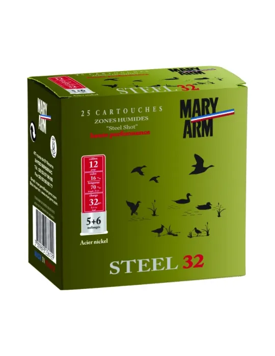 Cartouches chasse Mary Arm Super Steel 32 32g cal.12/70 x25