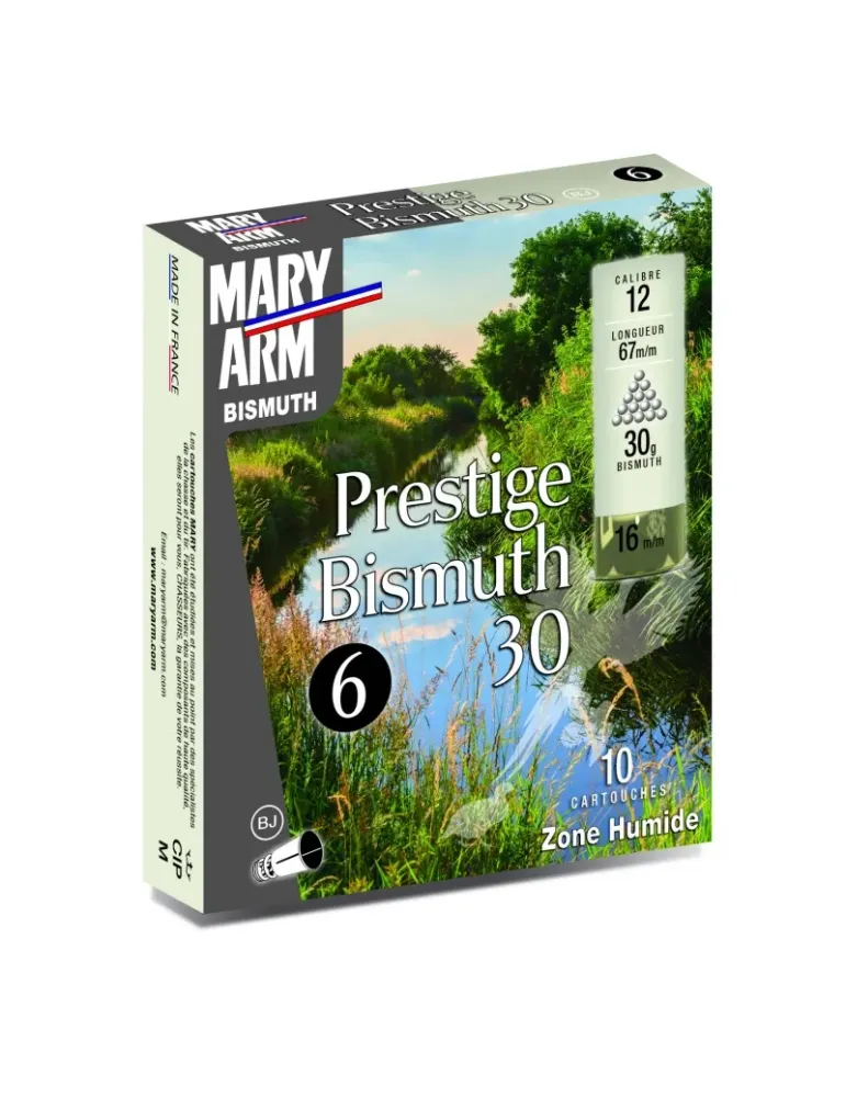 Cartouches chasse Mary Arm Prestige Bismuth 30 30g cal.12/67 x10