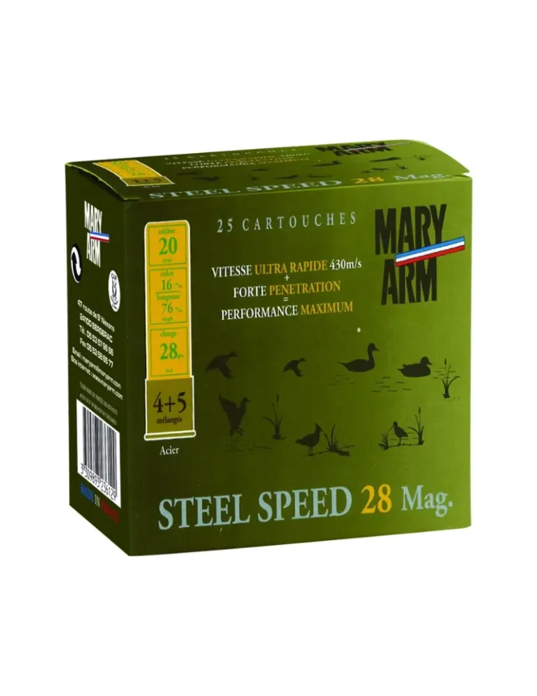 Cartouches chasse Mary Arm Steel Speed 28 28g cal.20/76 x25