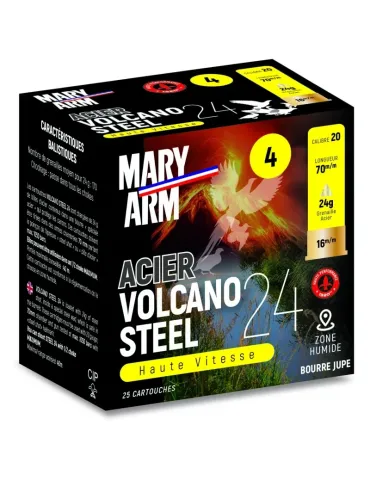 Cartouches chasse Mary Arm Volcano Steel 24 24g cal.20/70 x25