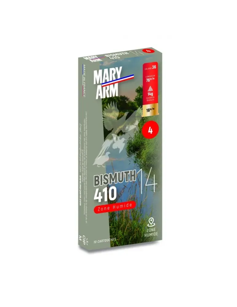 Cartouches chasse Mary Arm Bismuth 14 14g cal.410 x10
