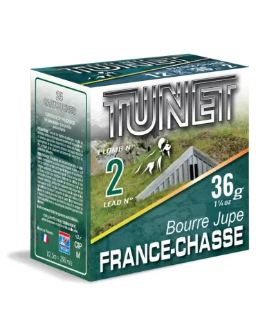Cartouches chasse Tunet France Chasse 36g cal.12/70 x25