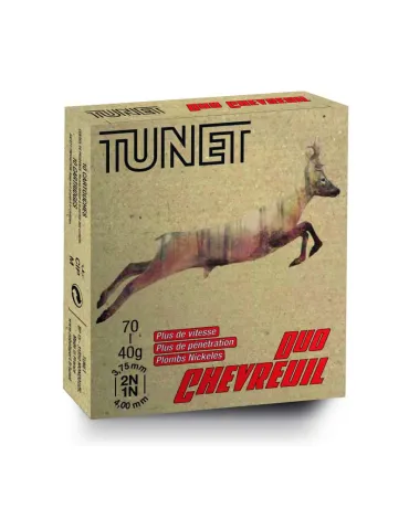 Cartouches chasse Tunet Duo Chevreuil 40g cal.12/70 x10