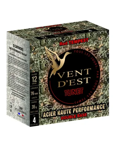 Cartouches chasse Tunet Vent d'Est Red Tempest HP 35g cal.12/76x25