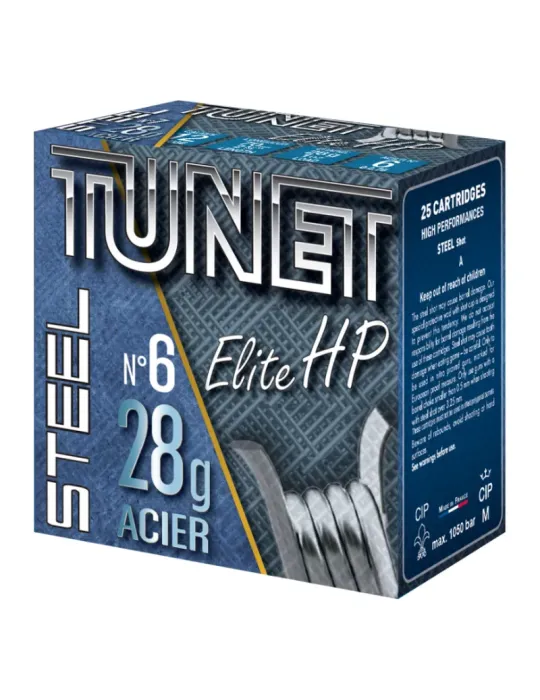 Cartouches chasse Tunet Steel Elite HP 28g cal.12/70 x25