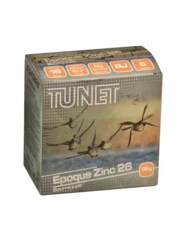 Cartouches chasse Tunet Epoque Zinc Etain 26g cal.16/67 x25