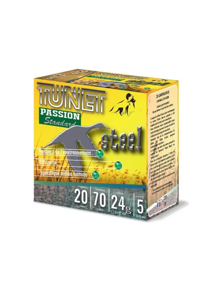 Cartouches chasse Tunet Passion Steel 24g cal.20/70 x25