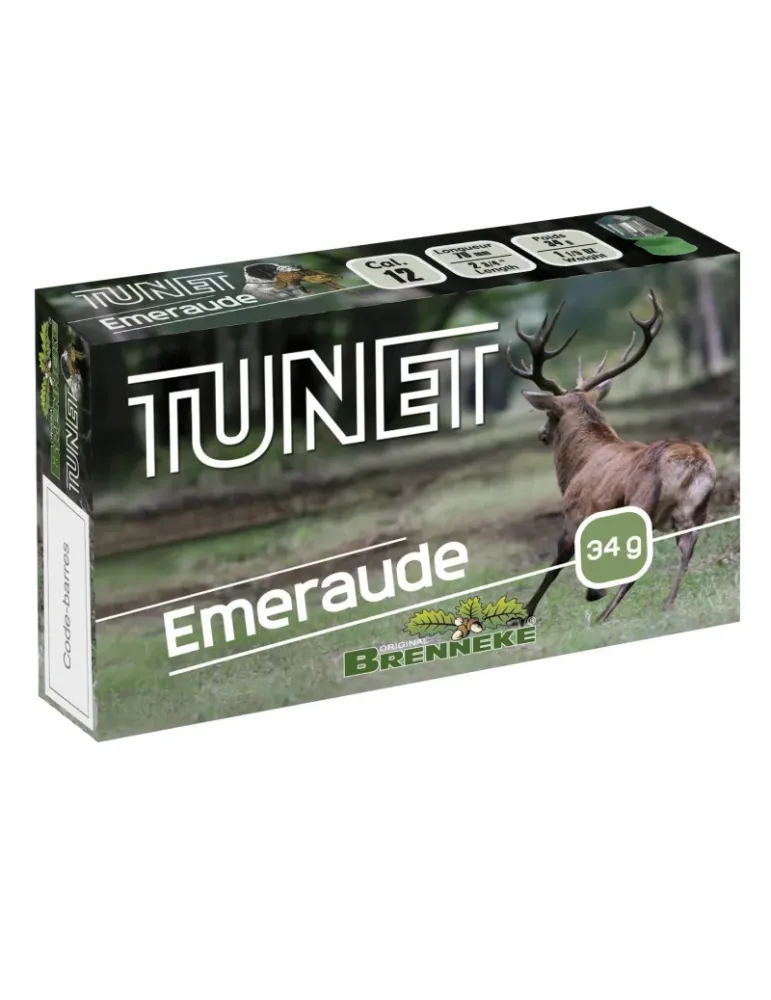 Cartouches balle Tunet Brenneke Emeraude 34g cal.12/70 x10