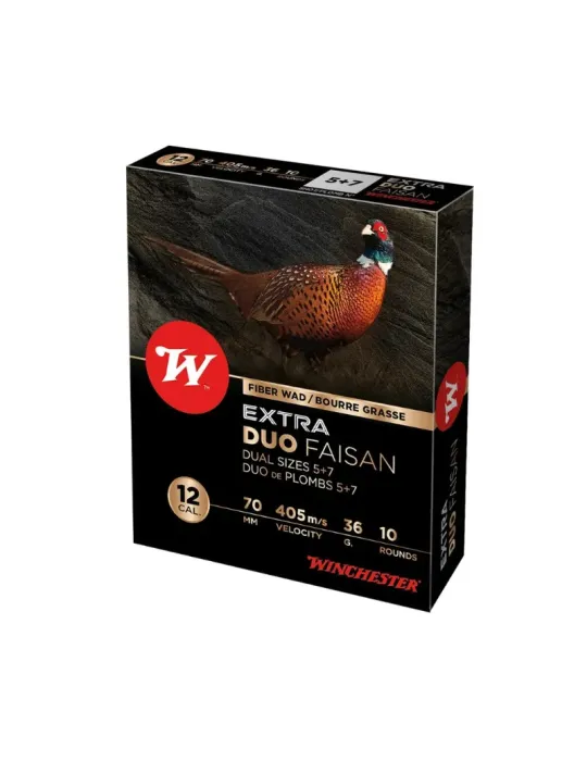 Cartouches chasse Winchester Extra Duo Faisan 36g cal.12/70 x10