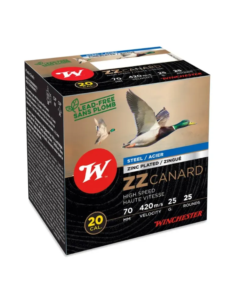 Cartouches chasse Winchester ZZ Canard 25g cal.20/70 x25