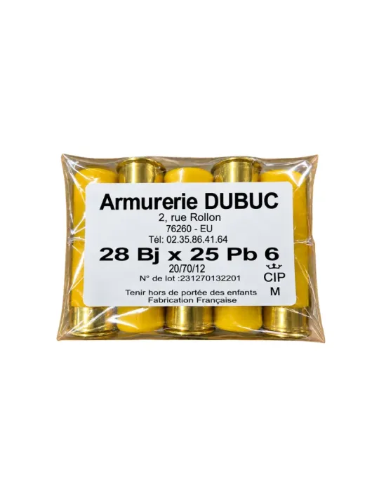 Cartouches chasse Armurerie Dubuc 28g cal.20/70 x25