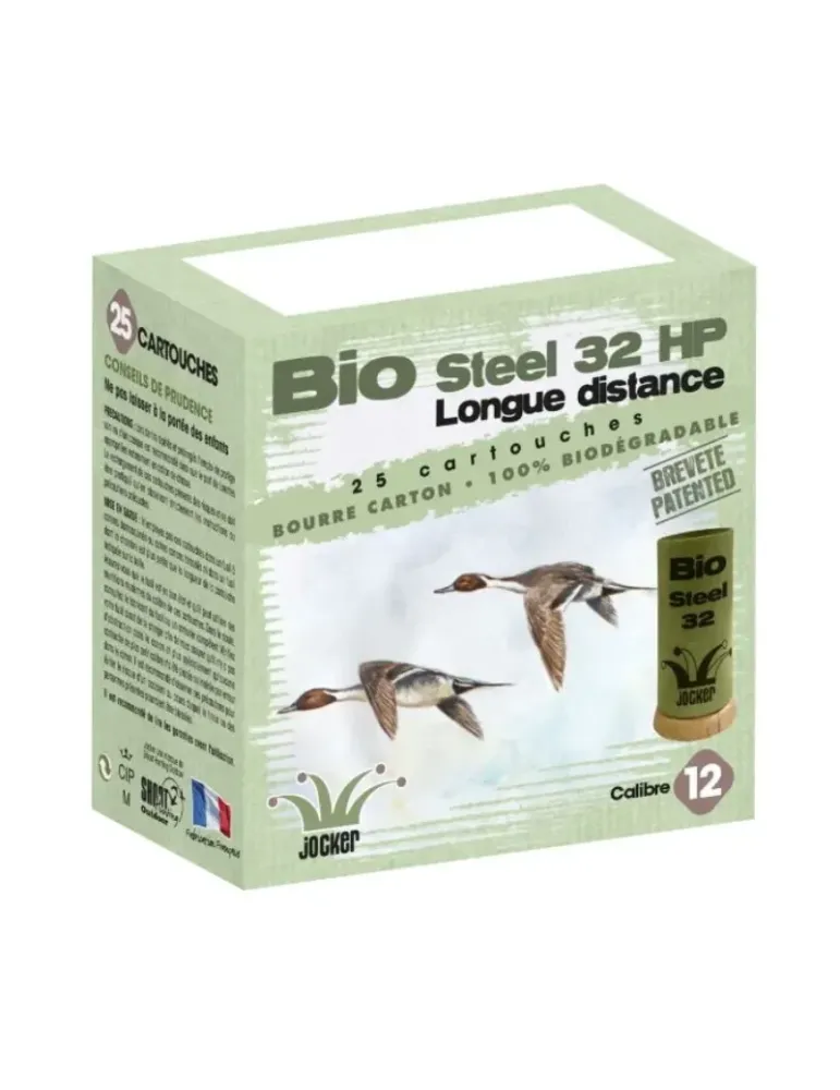 Cartouches chasse Jocker Bio Steel 32 HP 32g cal.12/70 x25