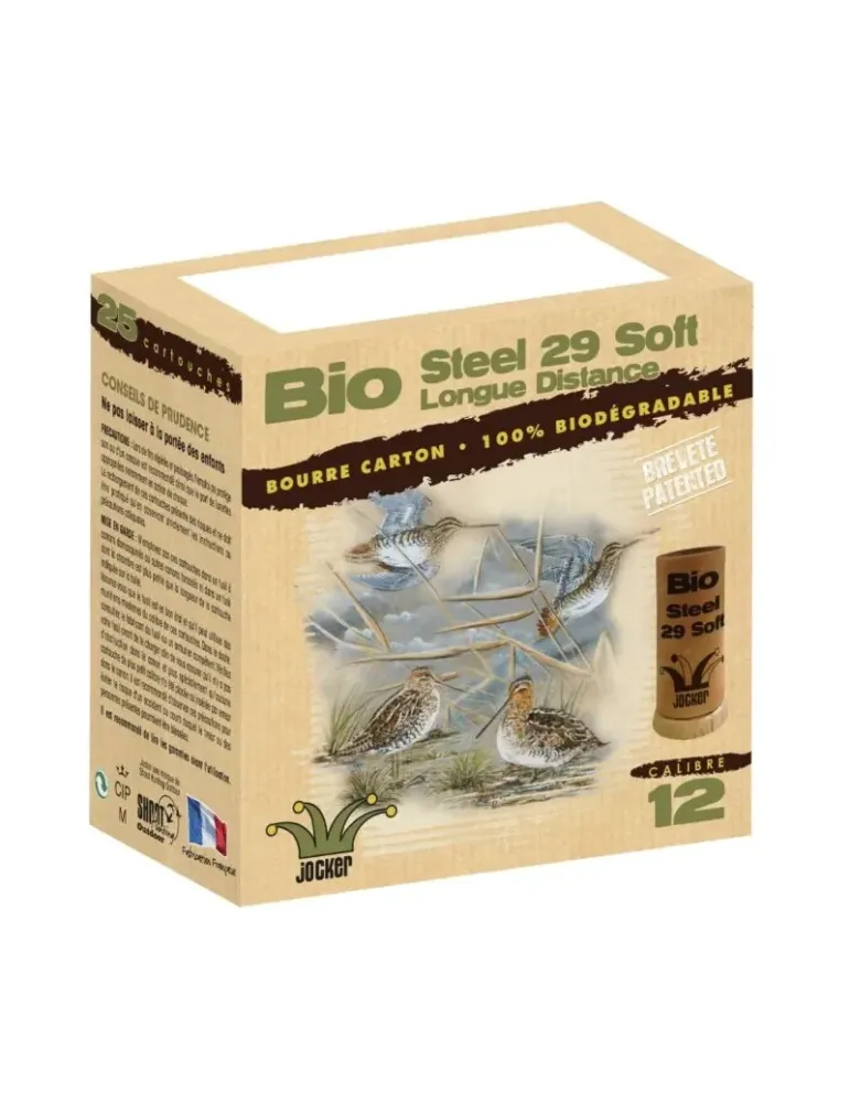 Cartouches chasse Jocker Bio Steel 29 Soft 29g cal.12/70 x25