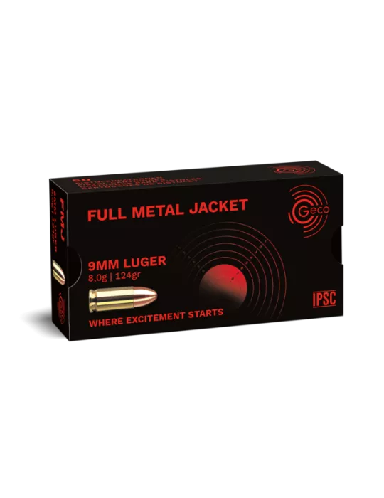 Balles Geco FMJ cal.9x19mm Parabellum x50