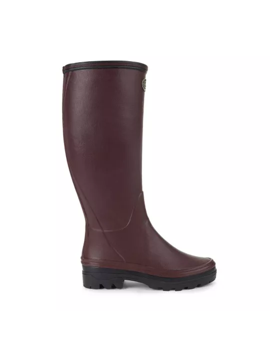 Bottes femme Le Chameau Giverny doublées jersey Cherry