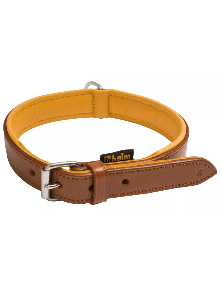 Collier chien Heim cuir marron