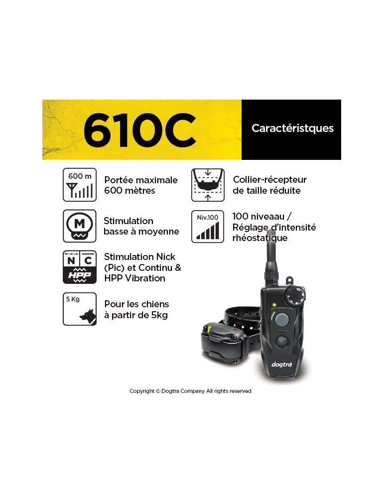 Collier de dressage Dogtra 610C