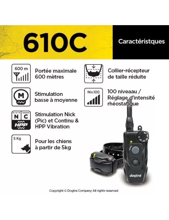 Collier de dressage Dogtra 610C