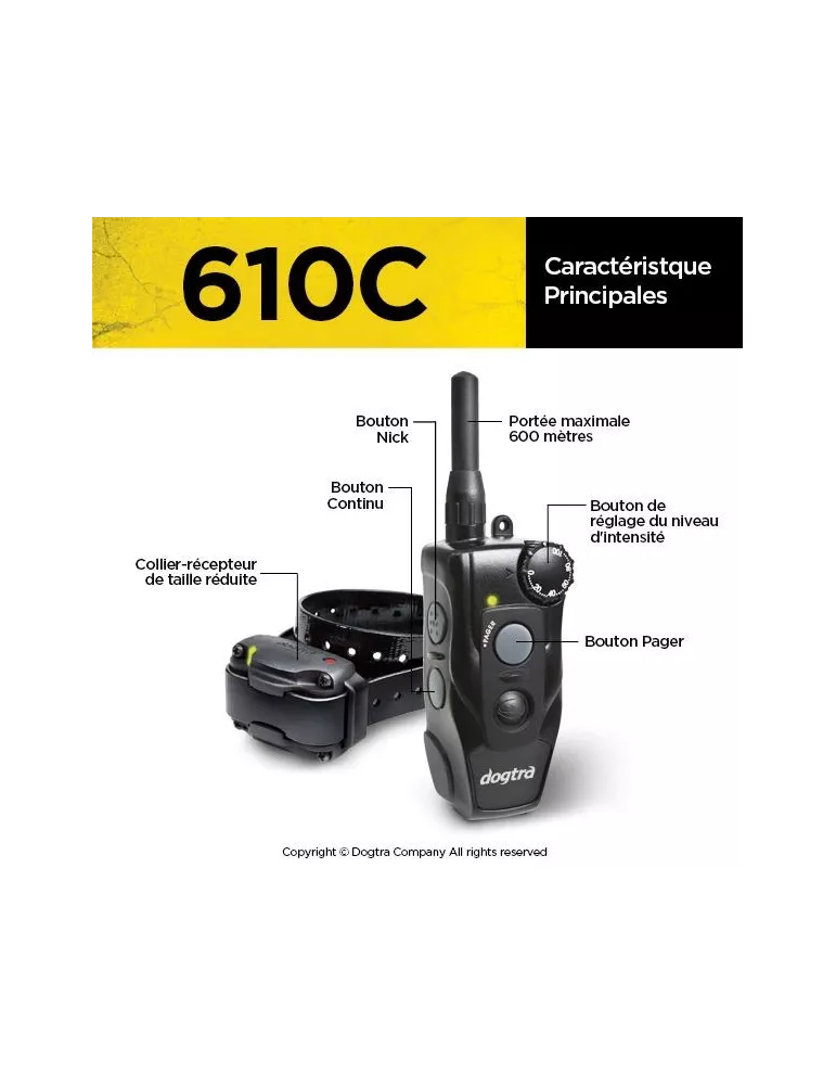 Collier de dressage Dogtra 610C