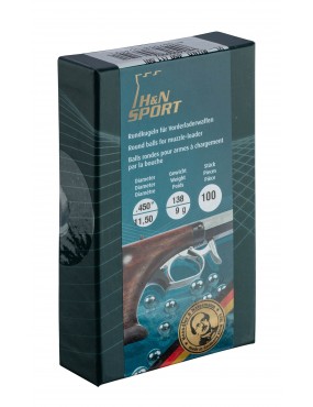 200 BALLES RONDES EN PLOMBS H&N CAL36