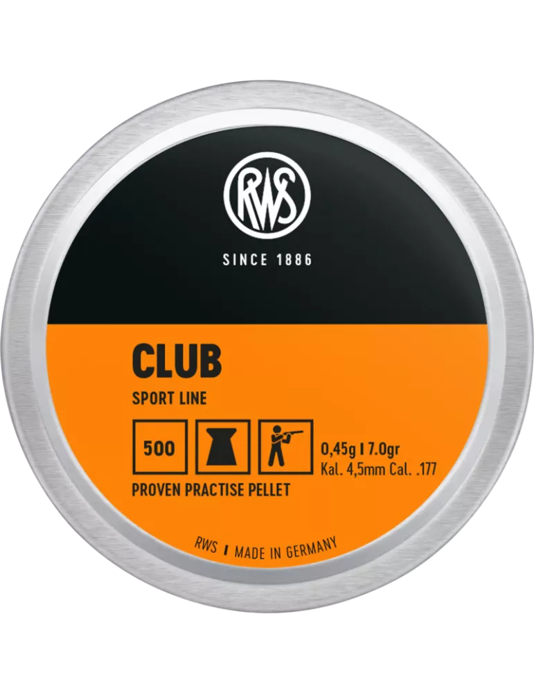 PLOMB RWS CLUB CAL 4.5 MM 0.45G /500