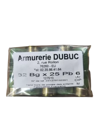 Cartouches chasse Armurerie Dubuc 32g cal.12/70 x25