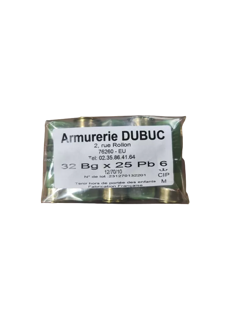 Cartouches chasse Armurerie Dubuc 32g cal.12/70 x25