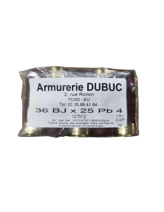 Cartouches chasse Armurerie Dubuc 36g cal.12/70 x25