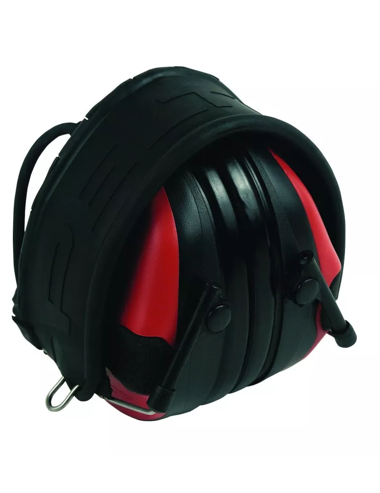 CASQUE AERO PELTOR SPORTTAC COQUILLES NOIRES/ROUGES