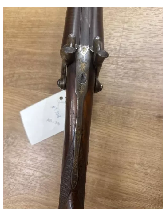 Fusil juxtaposé à chiens artisan belge cal.28