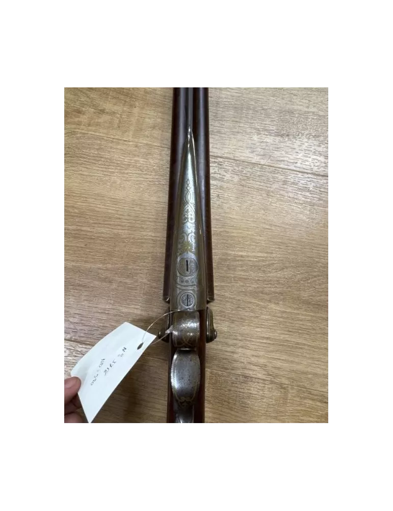 Fusil juxtaposé à chiens artisan belge cal.28