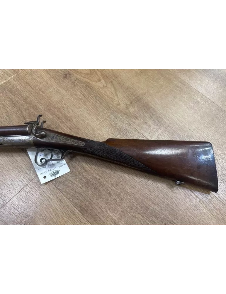 Fusil juxtaposé à chiens artisan belge cal.28