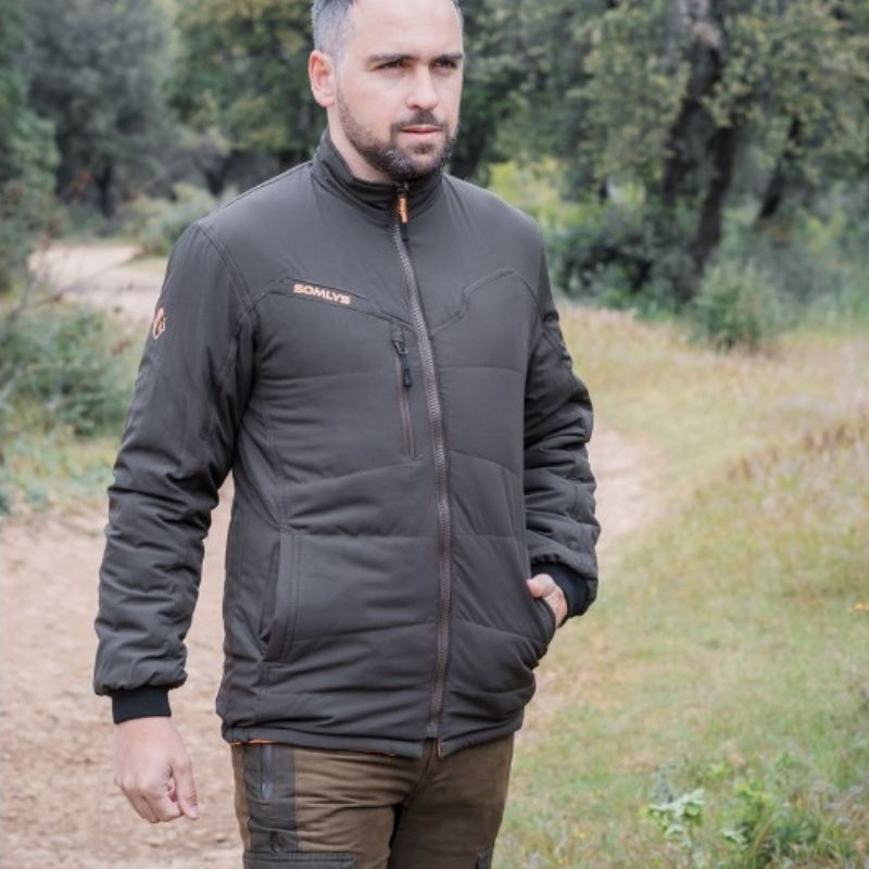 Blouson de chasse Somlys Multi-Hunt réversible orange/marron
