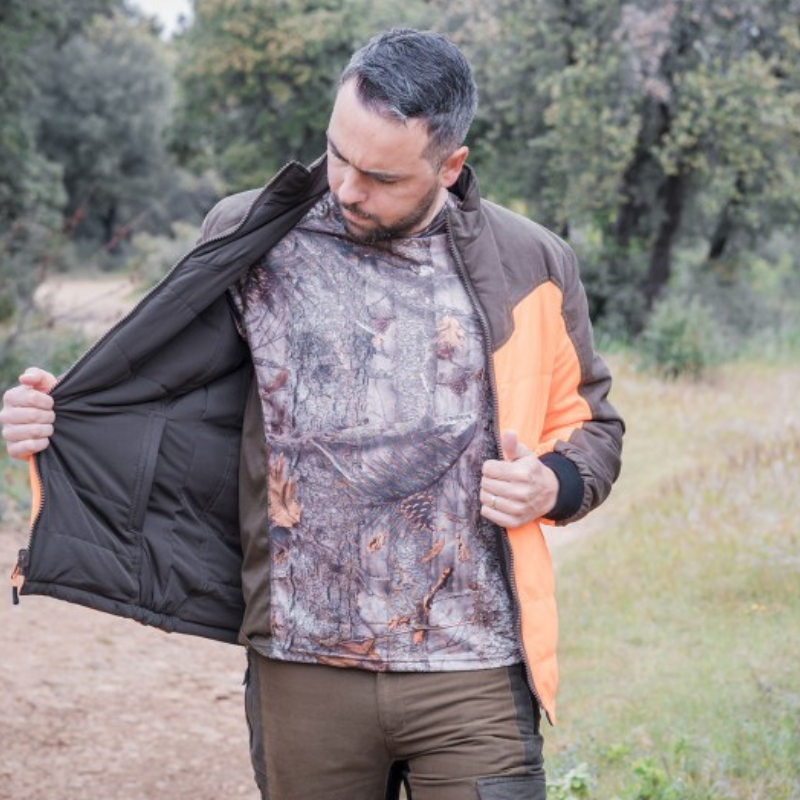 Blouson de chasse Somlys Multi-Hunt réversible orange/marron