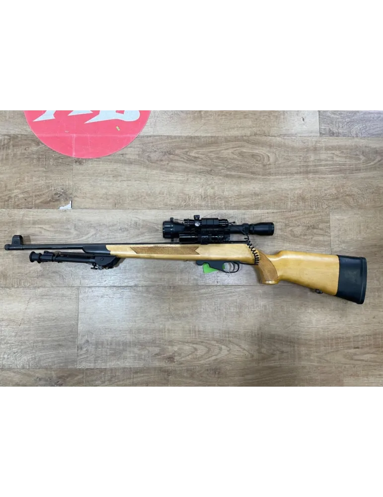 Carabine à verrou Toz 78 cal.22LR + lunette 3-9x40 + bipied + laser + lampe