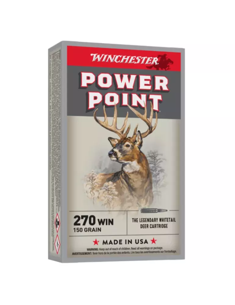 Balles Winchester Power Point cal.270 Win