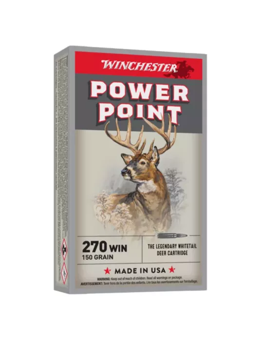 Balles Winchester Power Point cal.270 Win