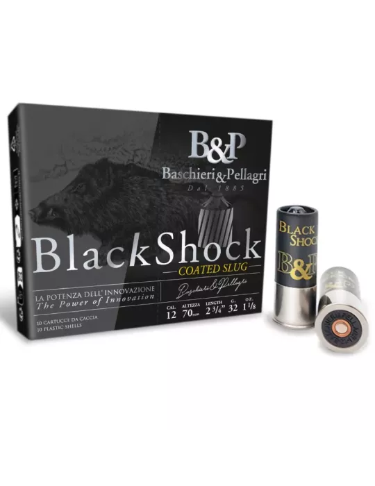 Cartouches balle B&P Big Game Black Shock 32g cal.12/70 x10