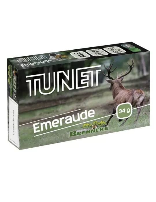 Cartouches balle Tunet Brenneke Emeraude 34g cal.12/70 x5