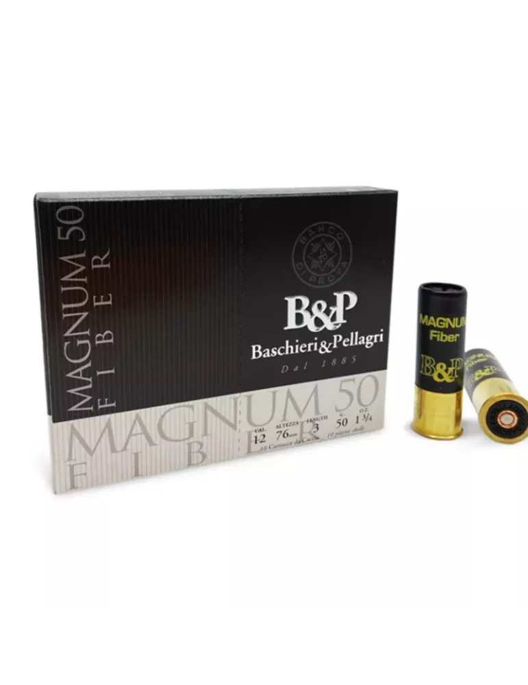 Cartouches chasse B&P Magnum Fiber 50g cal.12/76 x10