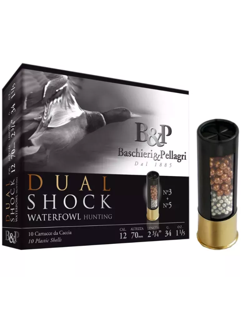 Cartouches chasse B&P Dual Shock 34g cal.12/70 x10
