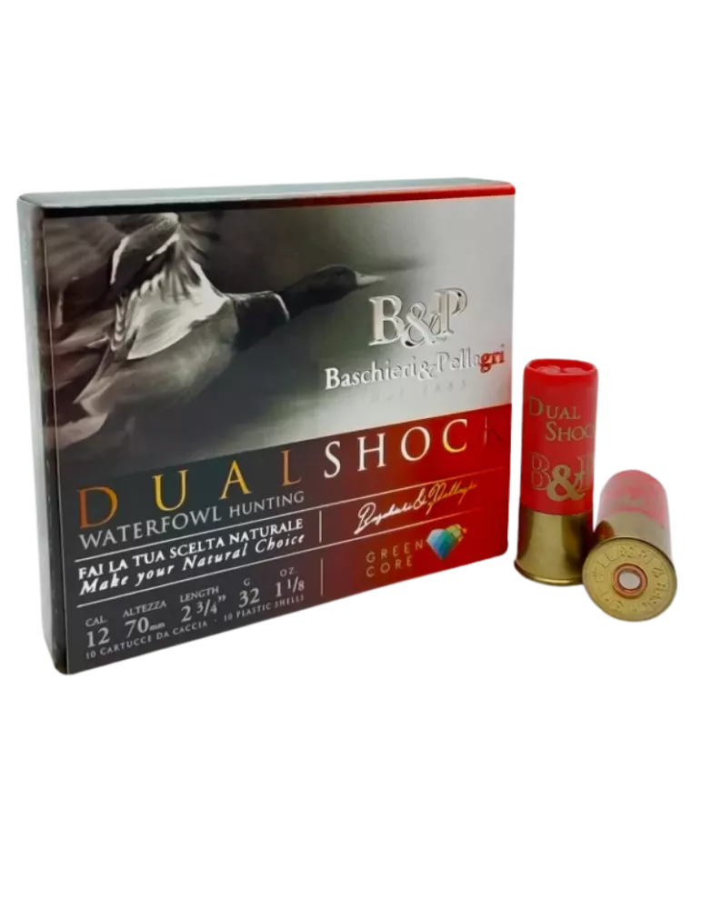 Cartouches chasse B&P Dual Shock 32g cal.12/70 x10