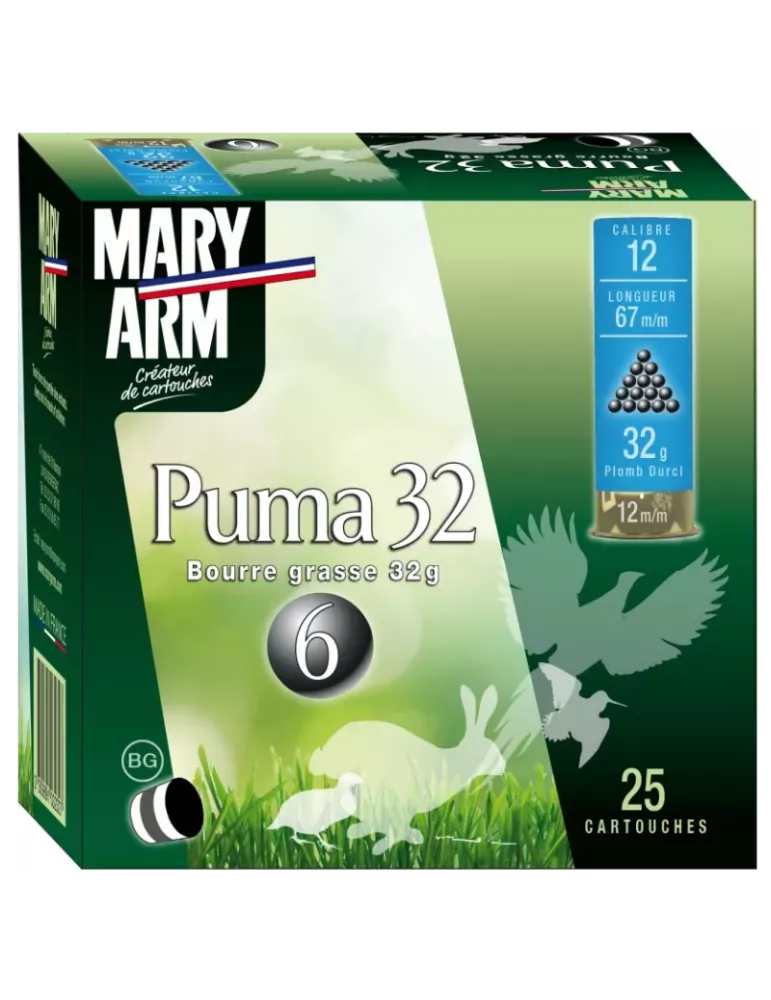 Cartouches chasse Mary Arm Puma 32g cal.12/67 x25